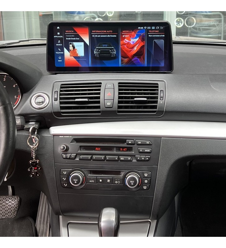 Autoradio Android BMW Serie 1 E8x 2004-2013 Apple CarPlay 12,3 pollici