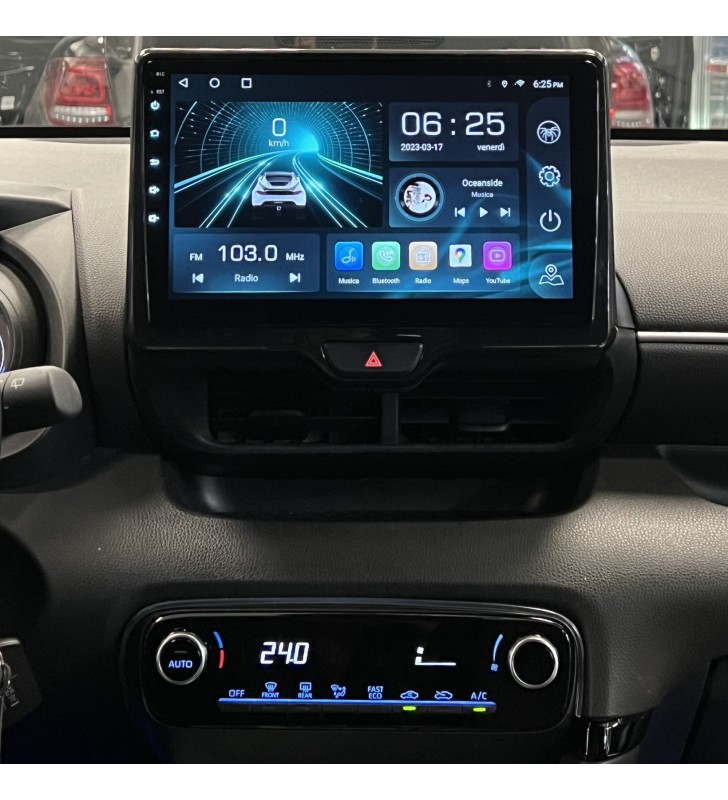 Autoradio Android Toyota Yaris XP210 2020-2024 Apple CarPlay 10 pollici