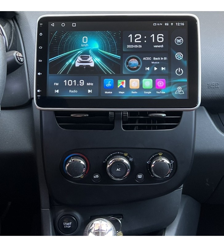 Autoradio Android Renault Clio IV 2012-2019 Apple CarPlay 10 pollici