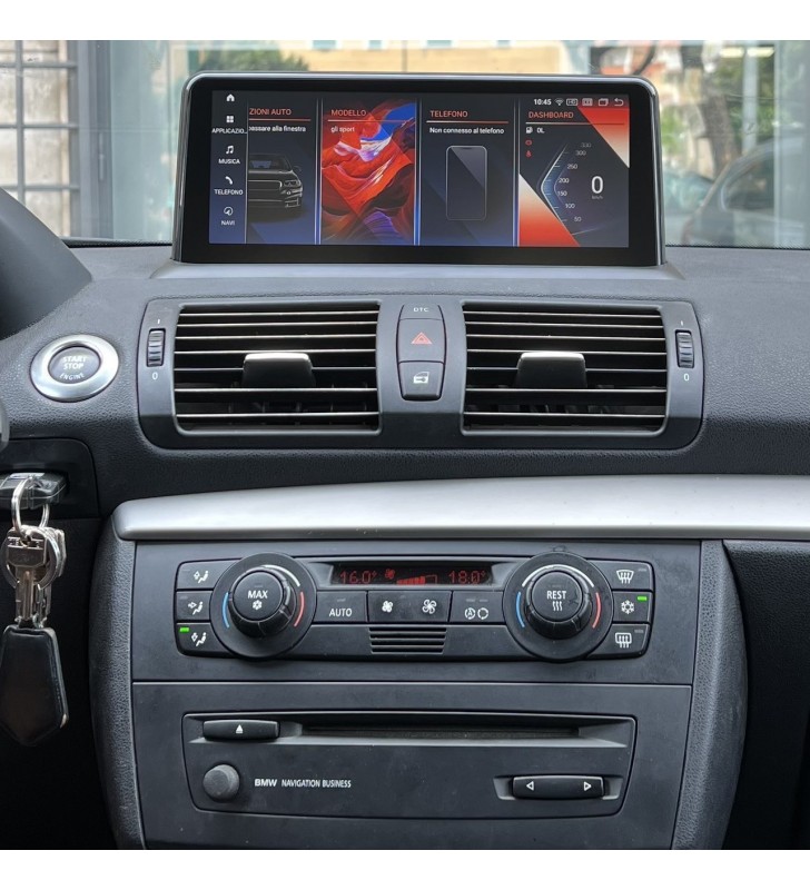 Autoradio Android BMW Serie 1 E8x 2004-2013 Apple CarPlay 10,25 pollici