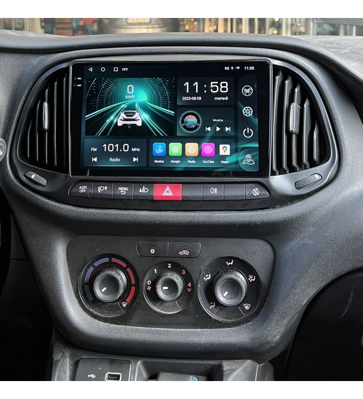 Autoradio Android Fiat Doblò 2010-2015 Apple CarPlay 10 pollici