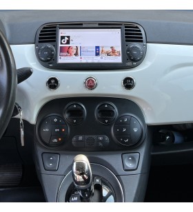 Autoradio Fiat 500 2007–2015 CarPlay 7″ QLED con manopole laterali