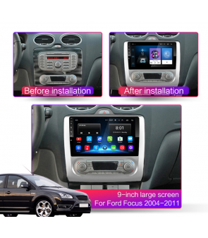 Autoradio Android Ford Focus 2004-2011 Apple CarPlay 10 pollici