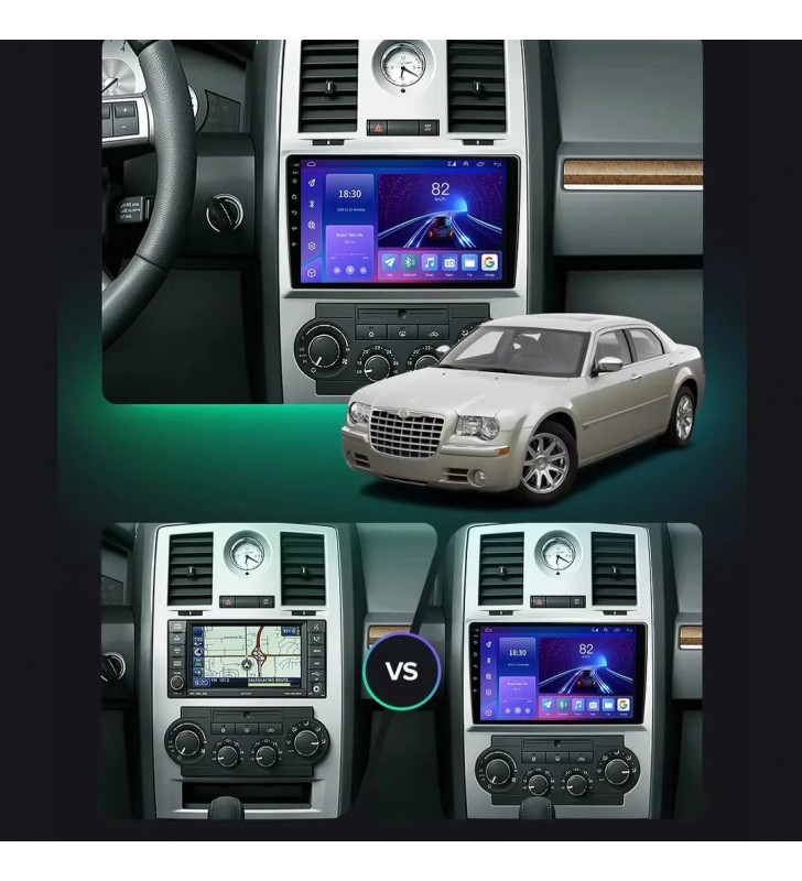 Autoradio Android Chrysler 300C 2004-2011 Apple CarPlay 9 pollici