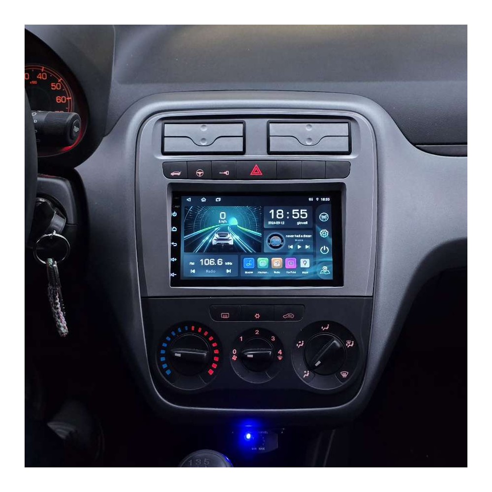 Autoradio Android Fiat Grande Punto 2005-2009 Apple CarPlay 7 pollici
