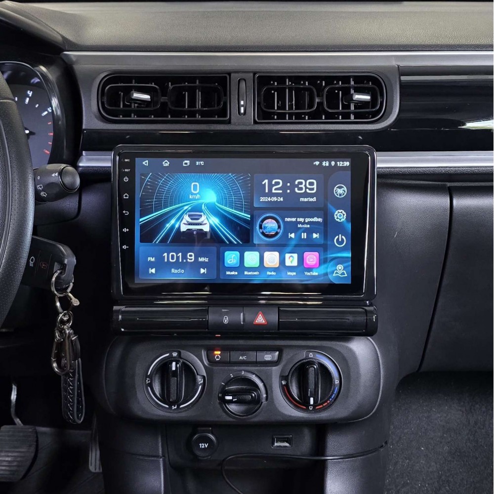 Autoradio Android Citroën C3 2017-2023 Apple CarPlay 10 pollici