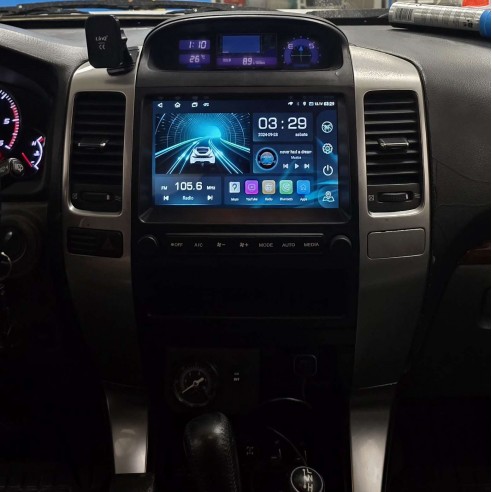 Autoradio Android Toyota Land Cruiser Prado J120 2002-2009 Apple CarPlay 9,7 pollici