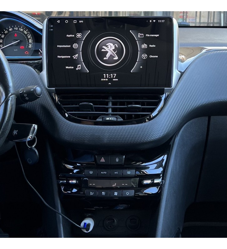 Autoradio Android Peugeot 208 2012-2019 Apple CarPlay 10 pollici