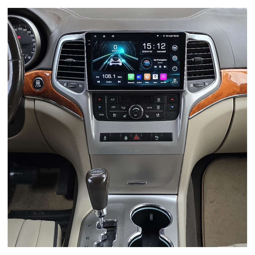 Autoradio Android Jeep Grand Cherokee 2011-2013 Apple CarPlay 10 pollici