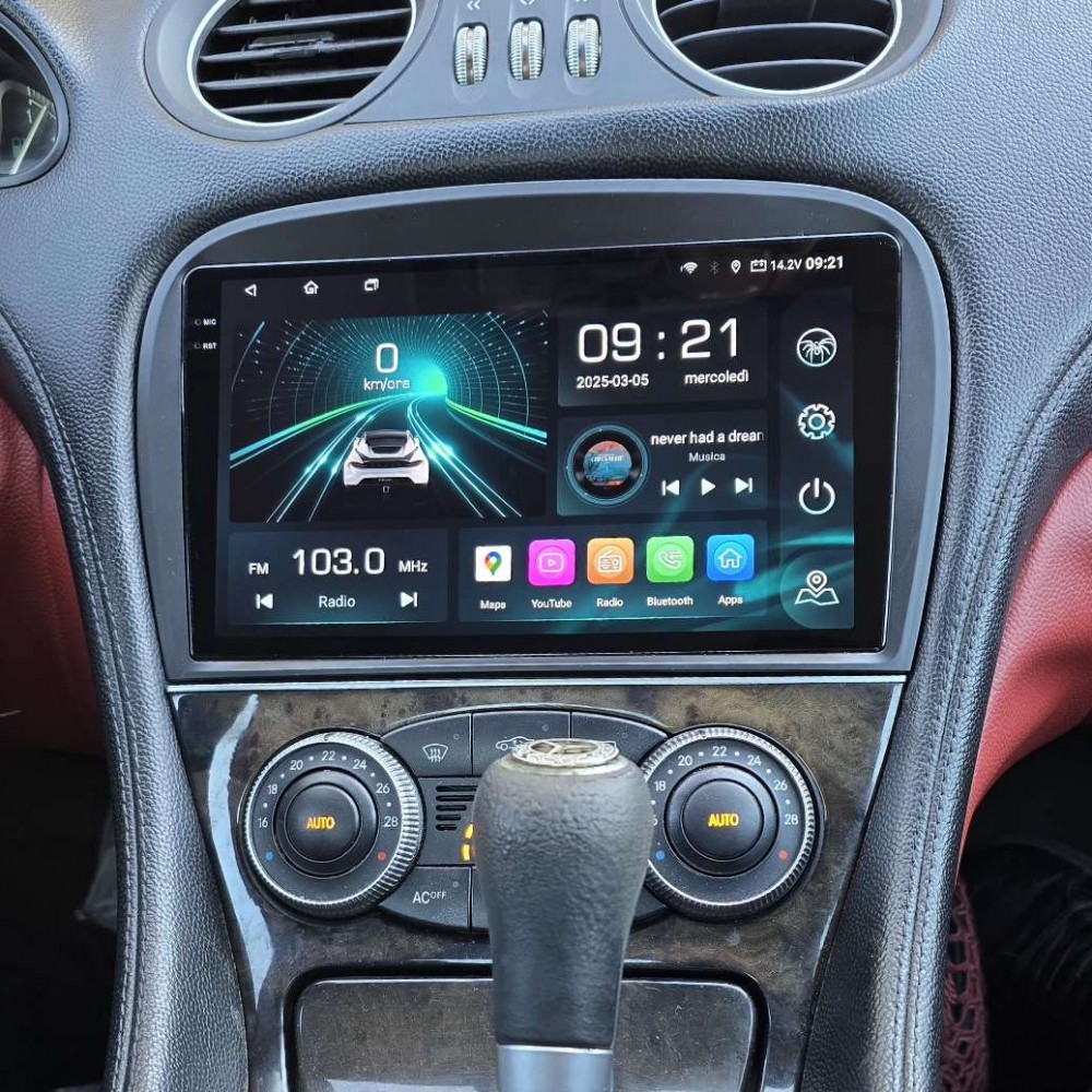 Autoradio Android Mercedes SL R230 2001-2011 Apple CarPlay 10,1 pollici