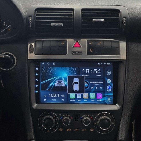 Autoradio Android Mercedes Classe C W203 2000-2007 Apple CarPlay 9 pollici