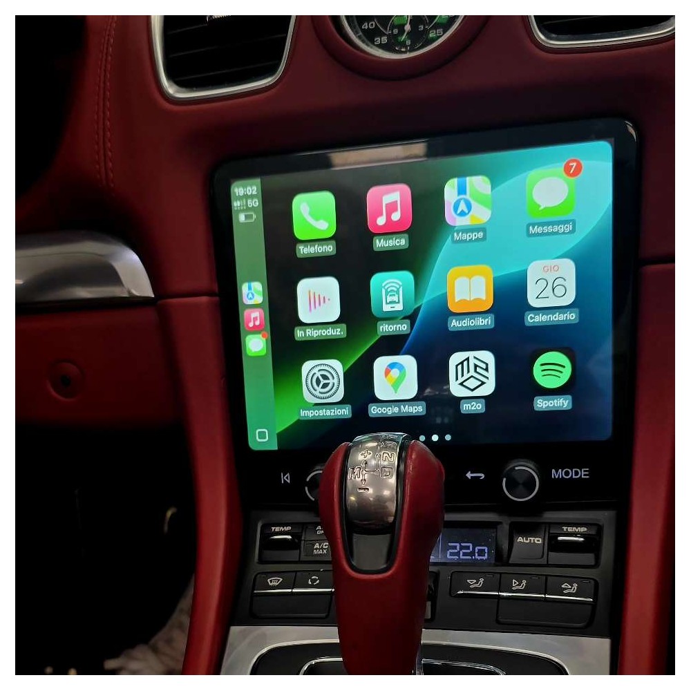 Autoradio Android Porsche Boxster 981 2012-2016 Apple CarPlay 10,4 pollici