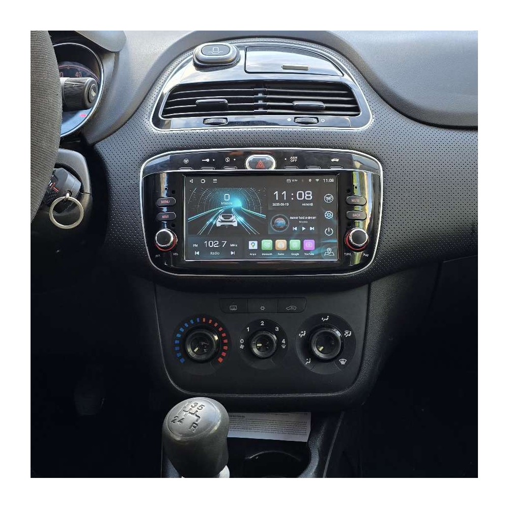 Autoradio Android Fiat Punto Evo 2009-2012 Apple CarPlay 6 pollici