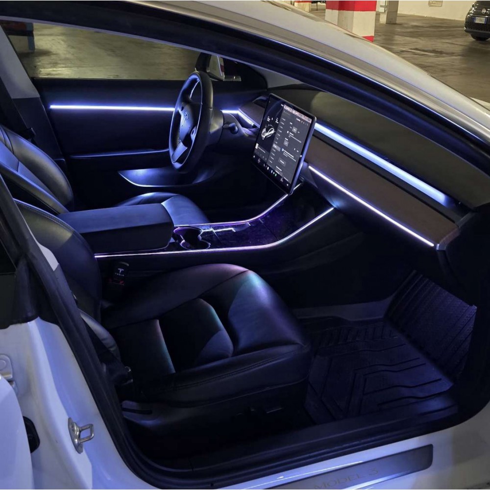 Kit Ambient Light Tesla Model 3 – Cruscotto, Tunnel e Porte