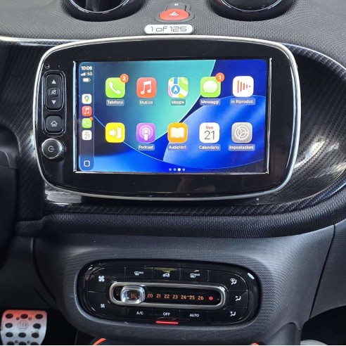 Autoradio Android Smart Fortwo 453 2014-2024 Apple CarPlay 10 pollici