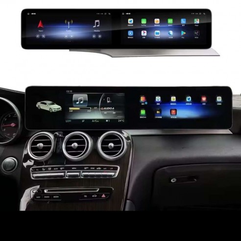 Autoradio Android Mercedes Classe C W205 2014-2021 doppio monitor 12,3 + 12,3 pollici