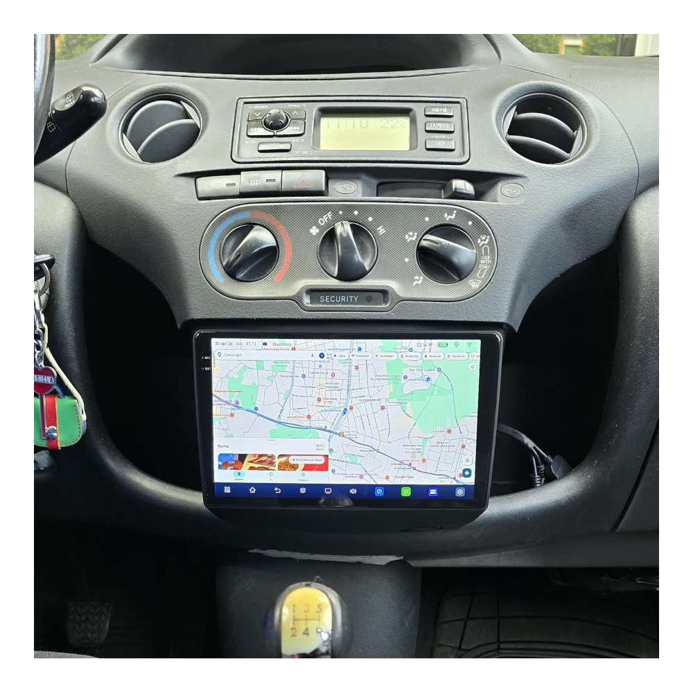 Autoradio Android Toyota Yaris XP90 2005-2011 Apple CarPlay 9 pollici