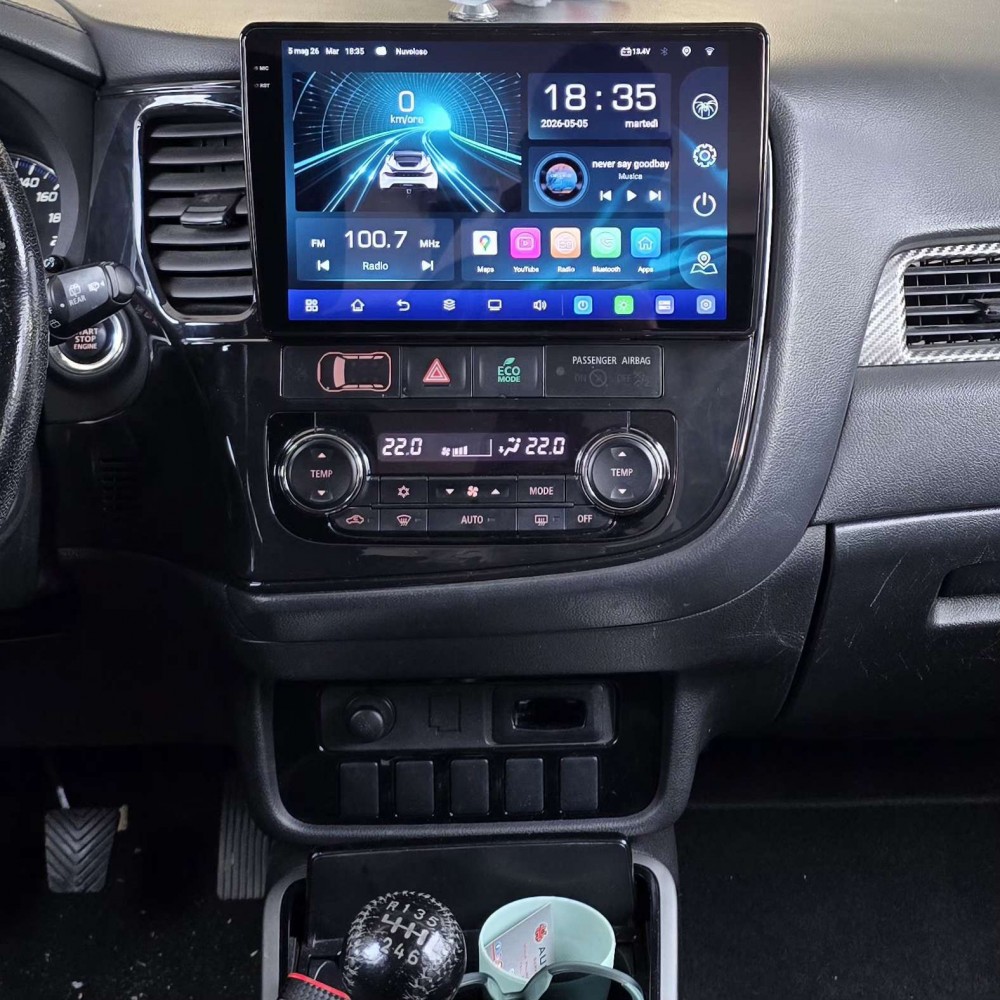 Autoradio Android Mitsubishi Outlander 2018-2021 Apple CarPlay 10 pollici
