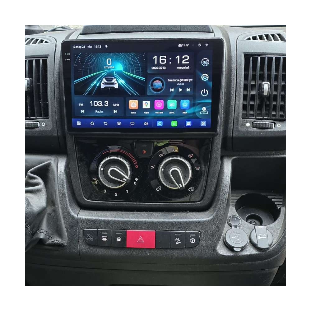 Autoradio Android Fiat Ducato 2006-2021 Apple CarPlay 10 pollici