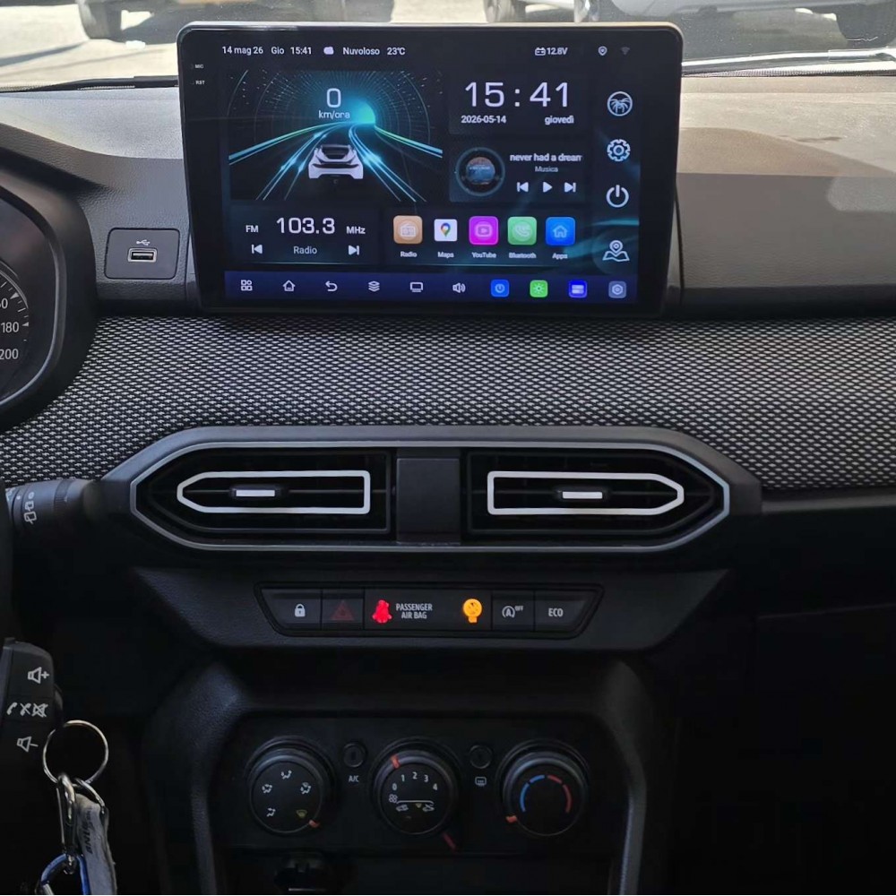Autoradio Android Dacia Sandero 2021-2026 Apple CarPlay 10 pollici