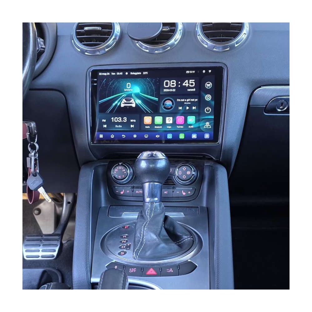 Autoradio Android Audi TT MK3 2014-2023 Apple CarPlay 10 pollici