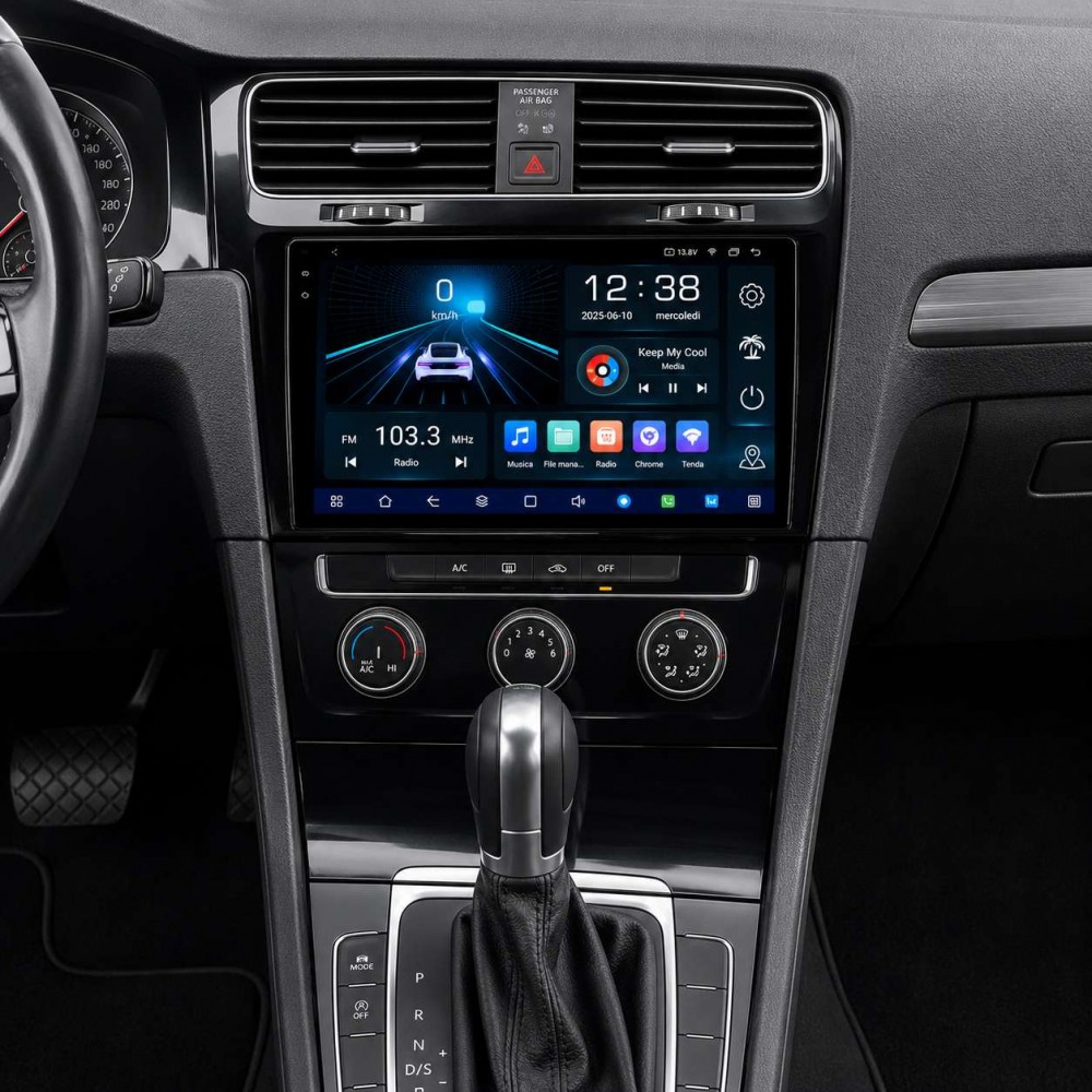 Autoradio Android Volkswagen Golf 7 5G 2012-2020 Apple CarPlay 10 pollici