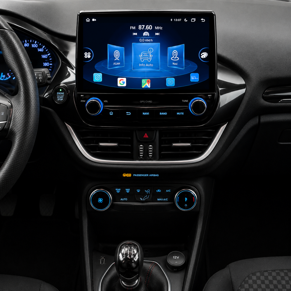 Autoradio Android Ford Fiesta 2017-2023 Apple CarPlay 9 pollici