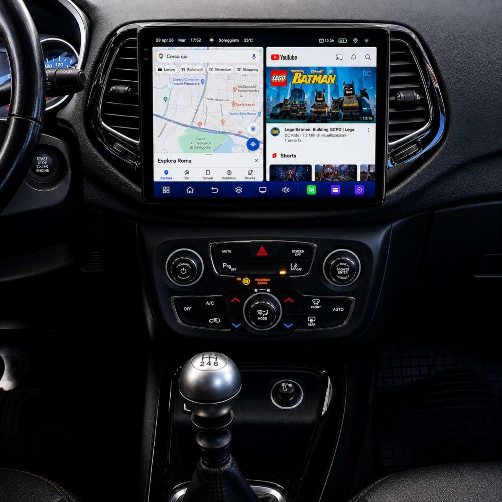 Autoradio Android Jeep Compass 2017-2020 Apple CarPlay 10 pollici