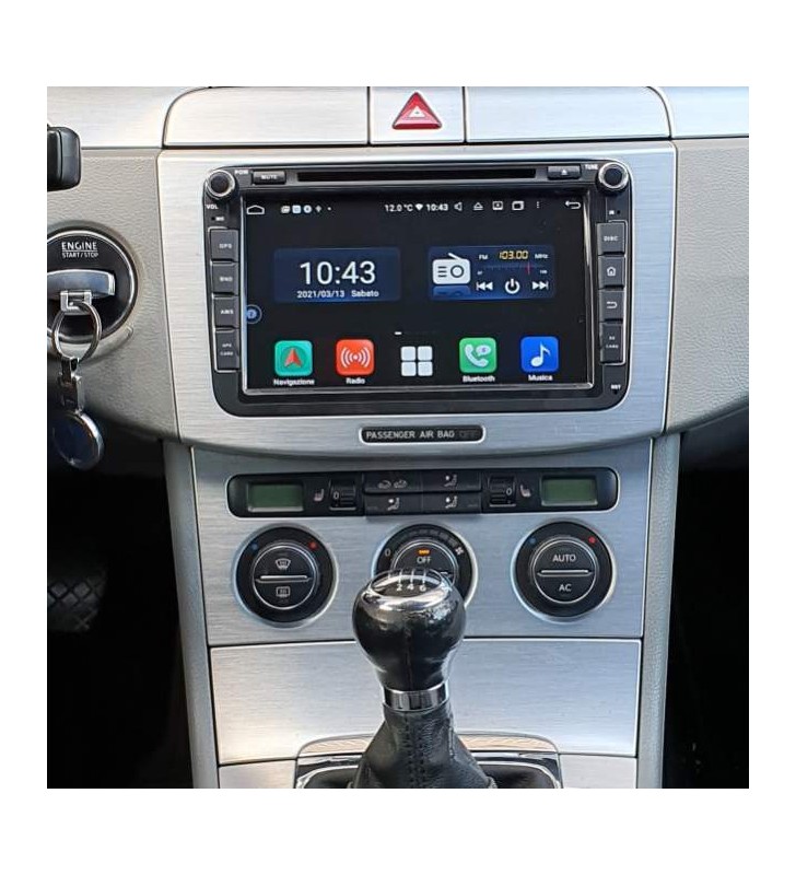 Autoradio Android Volkswagen Passat B6/B7 3C 2005-2014 Apple CarPlay 8 pollici