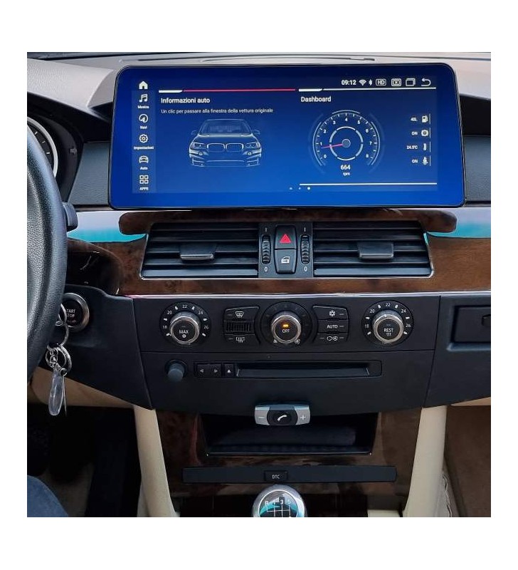 Autoradio Android BMW Serie 5 E6x 2003-2010 Apple CarPlay 12,3 pollici