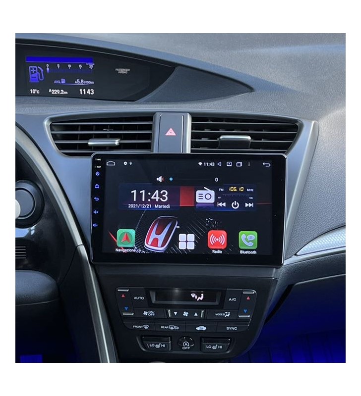 Autoradio Android Honda Civic IX 2012-2017 Apple CarPlay 10 pollici