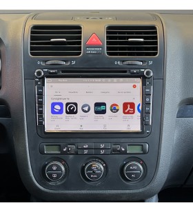 Autoradio Android Volkswagen Golf 5 1K 2003-2008 Apple CarPlay 8 pollici